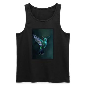 Hummingbird Kolibris Kolibri - Männer Premium Bio Tank Top - Schwarz - Vorne - AI Model Male 178 light (178cm)
