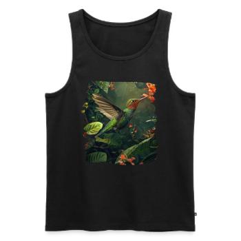 Hummingbird Kolibris Kolibri - Männer Premium Bio Tank Top - Schwarz - Vorne - AI Model Male 178 light (178cm)