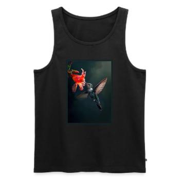 Hummingbird Kolibris Kolibri - Männer Premium Bio Tank Top - Schwarz - Vorne - AI Model Male 178 light (178cm)
