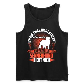 Mountain Dog not perfect Appenzeller Mountain Dog - Men's Premium Organic Tank Top - black - Front - Michal (187cm)