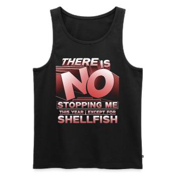 Seafood allergy - Men's Premium Organic Tank Top - black - Front - AI Model Male 178 light (178cm)