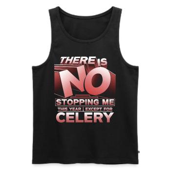 Allergie au céleri - Débardeur bio Premium Homme - noir - Devant - Michal (187cm)