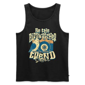 Bird watching ornithologist - Men's Premium Organic Tank Top - black - Front - AI Model Male 178 light (178cm)
