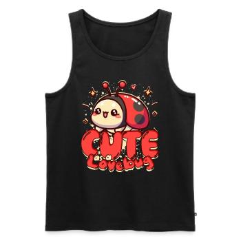 Entomologie coccinelle mignonne comme une punaise d’amour - Débardeur bio Premium Homme - noir - Devant - Michal (187cm)