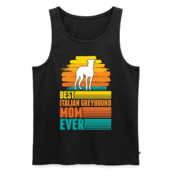 Italian Greyhound Mom - Men's Premium Organic Tank Top - black - Front - Michal (187cm)