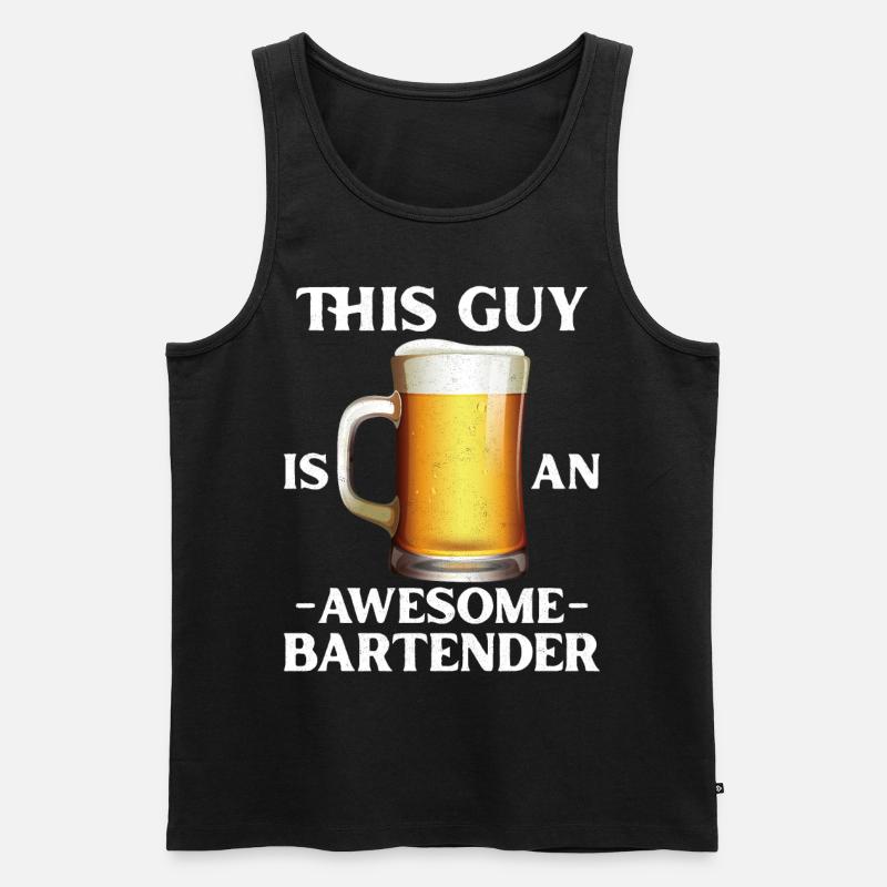 Bartender Mixologist This Guy Is - Männer Premium Bio Tank Top - Schwarz