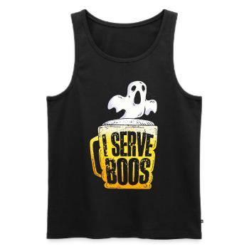 Bartender Mixologist Halloween Pun - Men's Premium Organic Tank Top - black - Front - Michal (187cm)