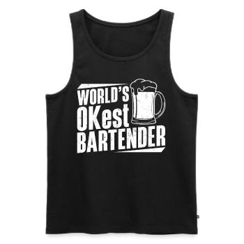 Bartender Mixologist World's - Männer Premium Bio Tank Top - Schwarz - Vorne - AI Model Male 178 light (178cm)