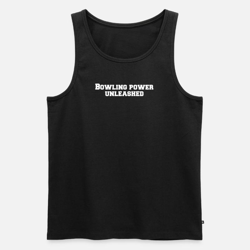 Bowling - Bowling power unleashed - Männer Premium Bio Tank Top - Schwarz