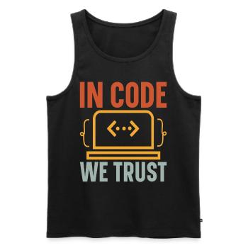 Programmer Computer Scientist Computer Nerd Gift - Men's Premium Organic Tank Top - black - Front - AI Model Male 178 light (178cm)