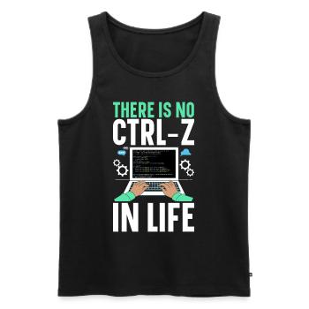 Programmer Computer Scientist Computer Nerd Gift - Men's Premium Organic Tank Top - black - Front - AI Model Male 178 light (178cm)