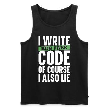 Programmer Computer Scientist Computer Nerd Gift - Men's Premium Organic Tank Top - black - Front - AI Model Male 178 light (178cm)