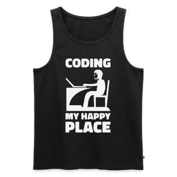 Programmer Computer Scientist Computer Nerd Gift - Men's Premium Organic Tank Top - black - Front - AI Model Male 178 light (178cm)