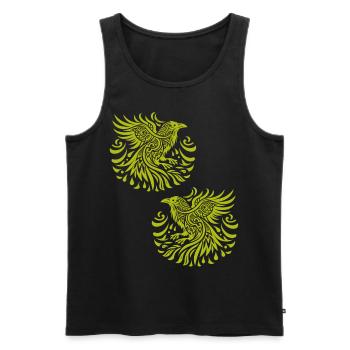 Crow Raven Birds Occult Crows Raven Raven - Men's Premium Organic Tank Top - black - Front - AI Model Male 178 light (178cm)