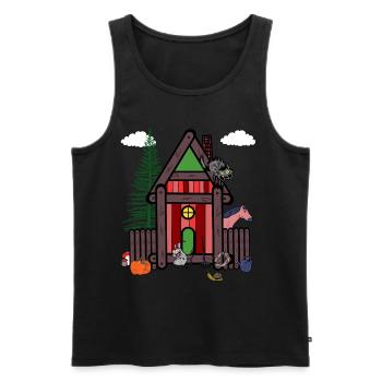 Herbst Oktober Bauernhof Bauernhoftiere Kind - Männer Premium Bio Tank Top - Schwarz - Vorne - AI Model Male 178 light (178cm)
