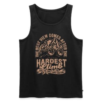 Bird watching early bird sighting - Men's Premium Organic Tank Top - black - Front - Michal (187cm)