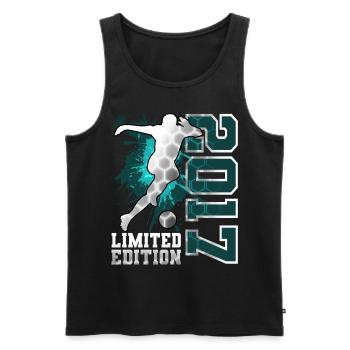 2017 Football Limited Edition Birthday - Men's Premium Organic Tank Top - black - Front - Michal (187cm)