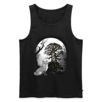 Halloween Forest Fox Foxes Fairy Tale Fairy Tale Character - Men's Premium Organic Tank Top - black - Front - AI Model Male 178 light (178cm)