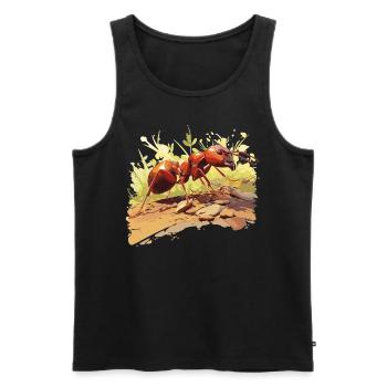 Ant Ameisen Ameise - Männer Premium Bio Tank Top - Schwarz - Vorne - AI Model Male 178 light (178cm)