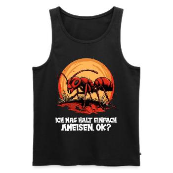 Ant ants ant - Men's Premium Organic Tank Top - black - Front - AI Model Male 178 light (178cm)