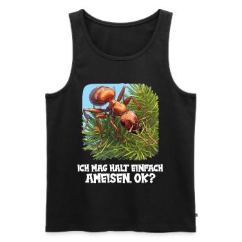 Ant ants ant - Men's Premium Organic Tank Top - black - Front - AI Model Male 178 light (178cm)