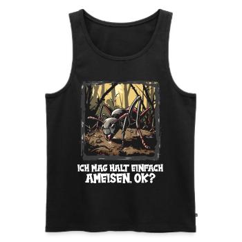 Ant ants ant - Men's Premium Organic Tank Top - black - Front - AI Model Male 178 light (178cm)