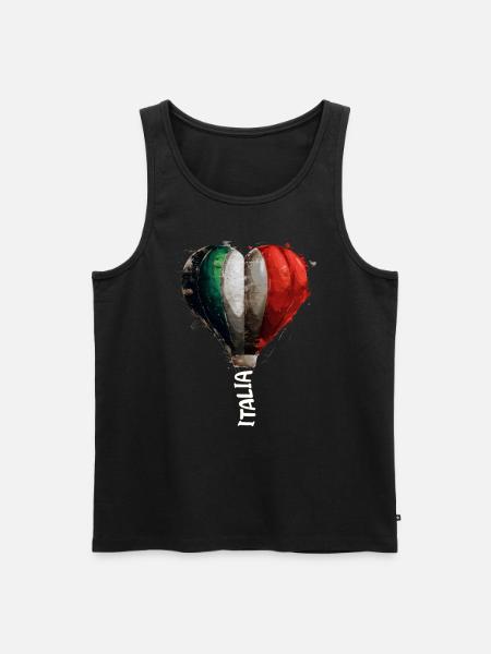 Italia - Men's Premium Organic Tank Top - black