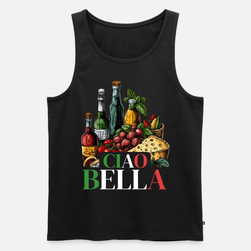Ciao Bella - Männer Premium Bio Tank Top - Schwarz