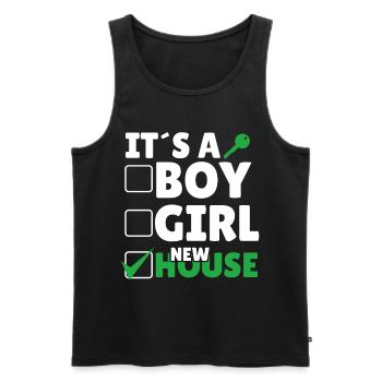 It's A Boy Girl New House - Men's Premium Organic Tank Top - black - Front - AI Model Male 178 light (178cm)