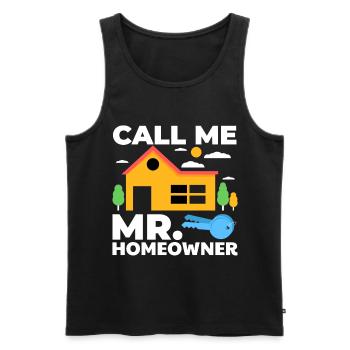 Call Me Mr. Homeowner - Men's Premium Organic Tank Top - black - Front - AI Model Male 178 light (178cm)