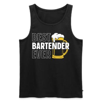 Bartender Mixologist Best - Männer Premium Bio Tank Top - Schwarz - Vorne - AI Model Male 178 light (178cm)