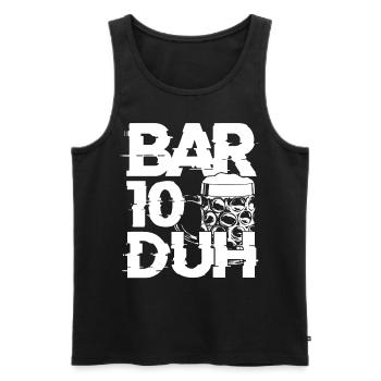 Bartender Mixologist Bar-10-Duh - Men's Premium Organic Tank Top - black - Front - Michal (187cm)