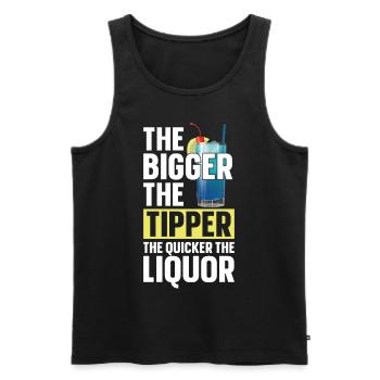 Bartender Mixologist The Bigger - Men's Premium Organic Tank Top - black - Front - AI Model Male 178 light (178cm)