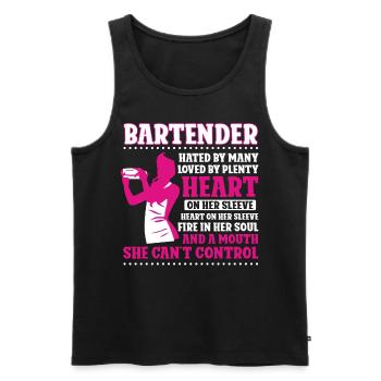 Barman Mixologue Barman - Débardeur bio Premium Homme - noir - Devant - Michal (187cm)