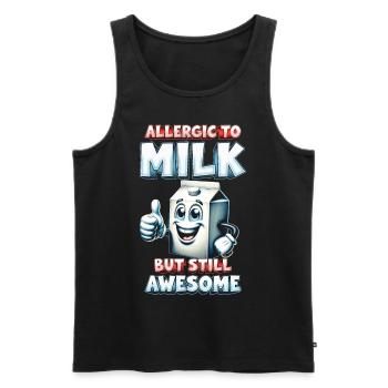 Milk allergy - Men's Premium Organic Tank Top - black - Front - AI Model Male 178 light (178cm)