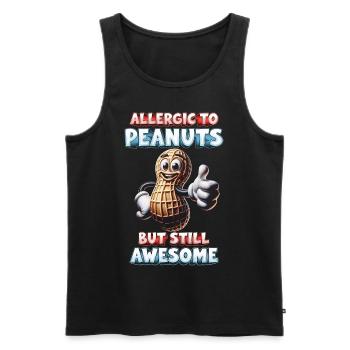 Peanut Allergy Allerigic To Peanuts - Men's Premium Organic Tank Top - black - Front - Michal (187cm)