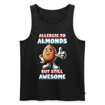 Almond Allergy Allerigic To Almond - Men's Premium Organic Tank Top - black - Front - AI Model Male 178 light (178cm)