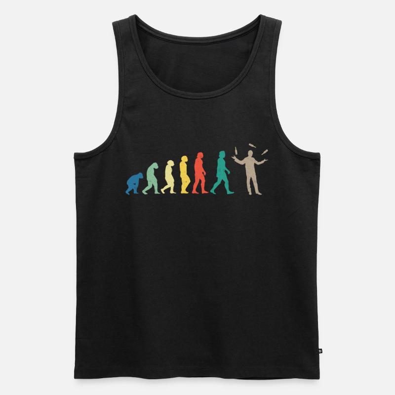 Bartender Mixologist Evolution - Männer Premium Bio Tank Top - Schwarz