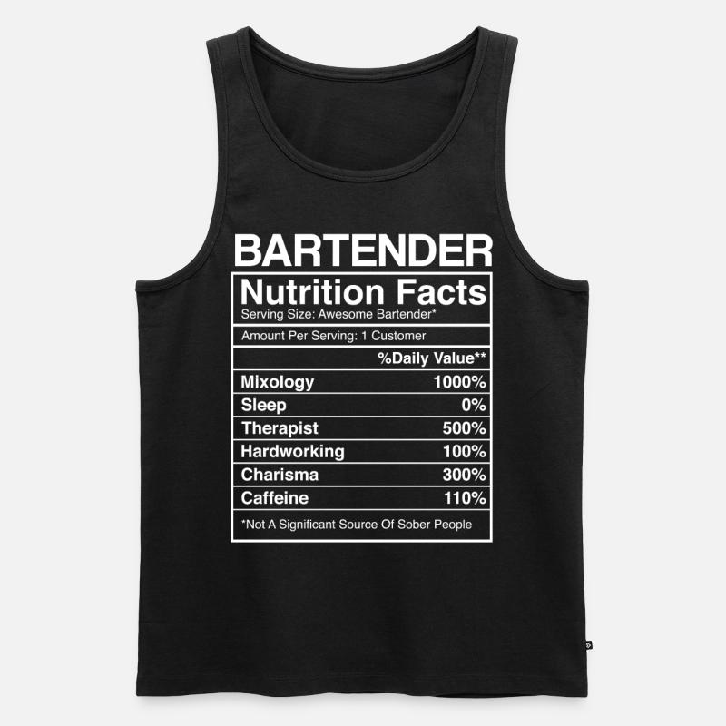 Bartender Mixologist Bartender - Männer Premium Bio Tank Top - Schwarz