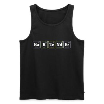 Bartender Mixologist Elements - Männer Premium Bio Tank Top - Schwarz - Vorne - AI Model Male 178 light (178cm)