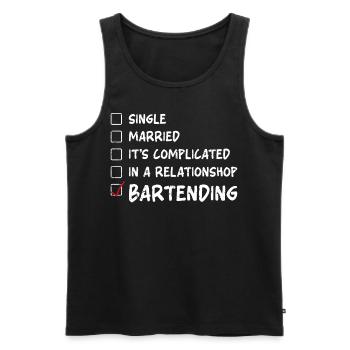 Bartender Mixologist Single - Men's Premium Organic Tank Top - black - Front - AI Model Male 178 light (178cm)