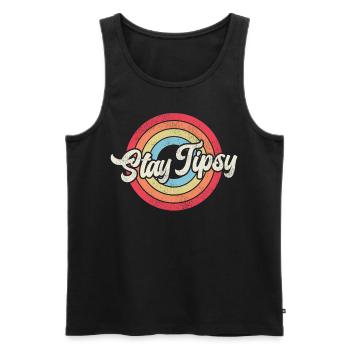 Bartender Mixologist Retro Vintage - Men's Premium Organic Tank Top - black - Front - Michal (187cm)