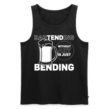 Barman Mixologue Barman - Débardeur bio Premium Homme - noir - Devant - AI Model Male 178 light (178cm)