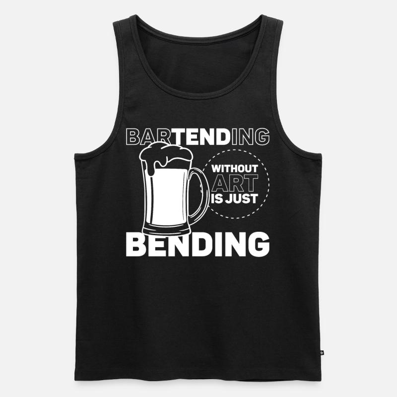 Bartender Mixologist Bartending - Männer Premium Bio Tank Top - Schwarz