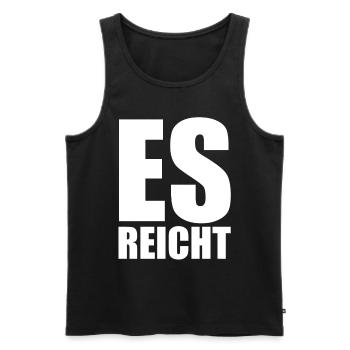 Es reicht - Männer Premium Bio Tank Top - Schwarz - Vorne - AI Model Male 178 light (178cm)