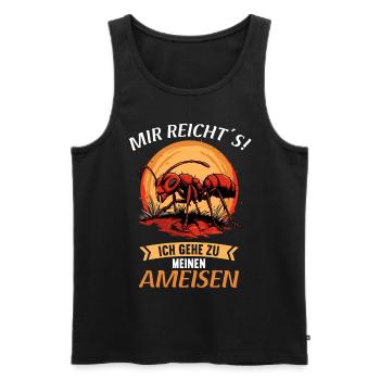 Ant ants ant - Men's Premium Organic Tank Top - black - Front - AI Model Male 178 light (178cm)