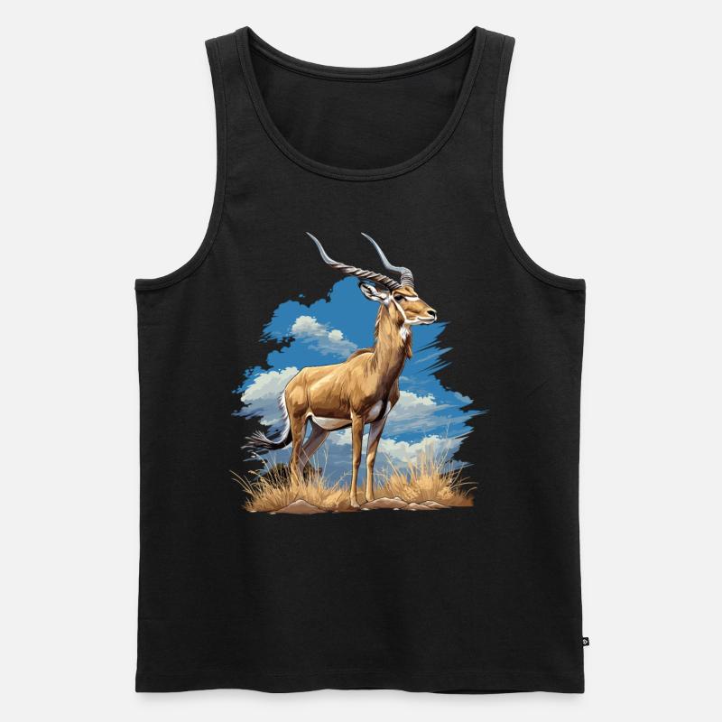 Antelope Antilopen Antilope - Männer Premium Bio Tank Top - Schwarz