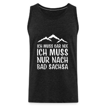 Bad Sachsa I Harz Brocken Brockenbahn Walpurgis - Men's Premium Organic Tank Top - charcoal grey - Front - Alexander (188cm)