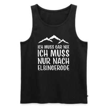 Elbingerode I Harz Brocken Brockenbahn Walpurgis - Men's Premium Organic Tank Top - black - Front - AI Model Male 178 light (178cm)