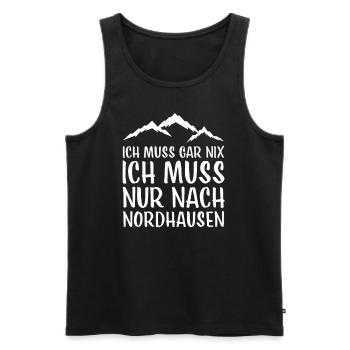 Nordhausen I Harz Brocken Brockenbahn Walpurgis - Men's Premium Organic Tank Top - black - Front - AI Model Male 178 light (178cm)